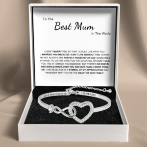 To My Wife - Infinity Heart Name Bracelet