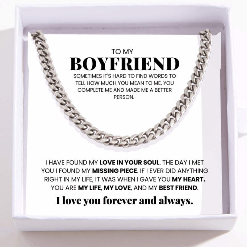 To My Boyfriend - Cuban Link Chain - My Life, My Love, My Bestfriend