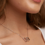 Interlocking Heart Necklace For Daughter  - Proud That You Are Our Daughter From Mum & Dad