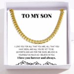 To My Son Necklace - Cuban Link Chain - I Believe In You