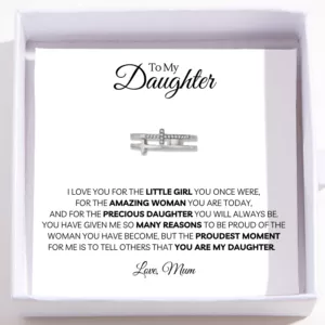 Double Cross Ring For Daughter - Proud That You Are My Daughter