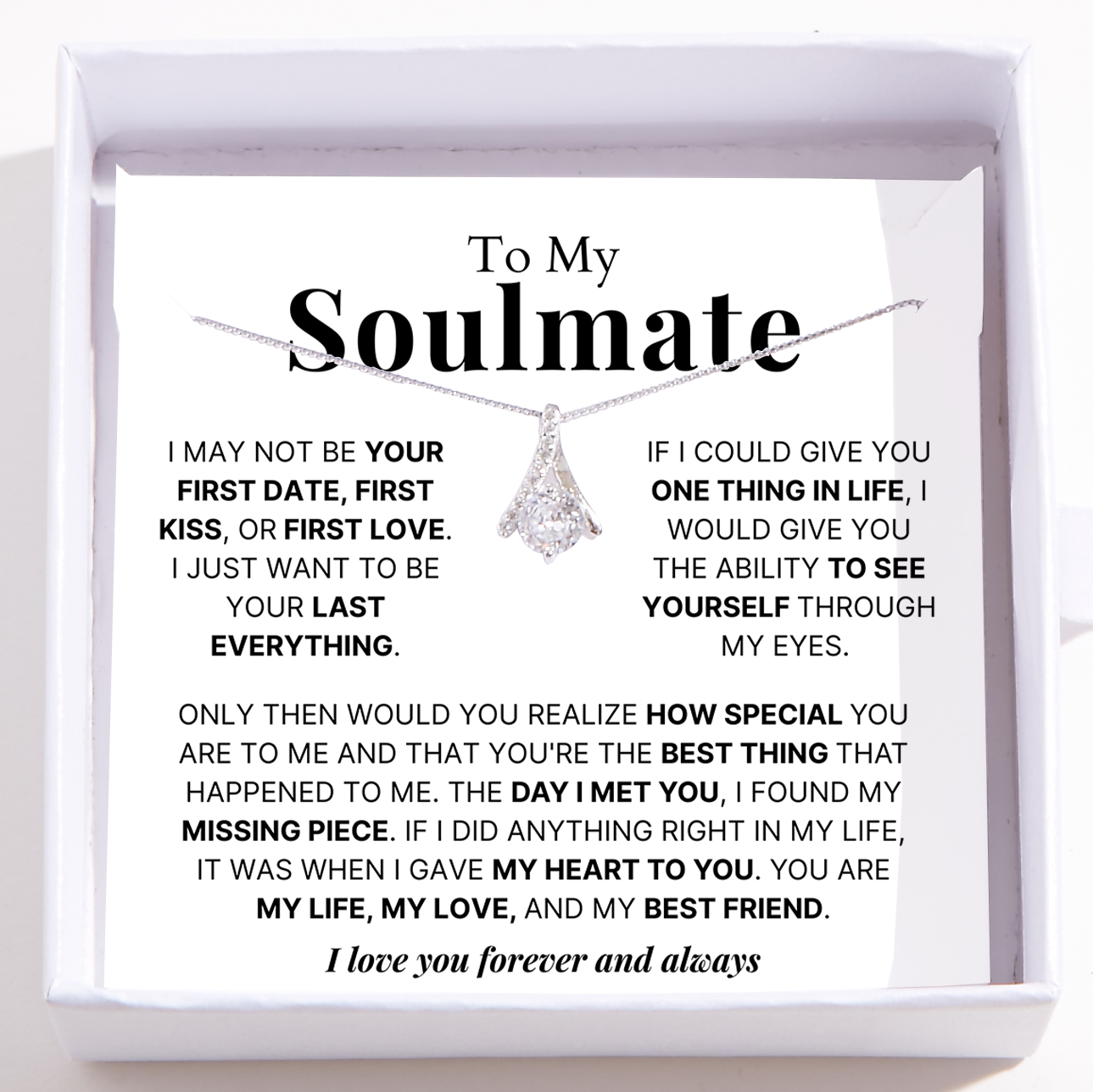 Infinite Love Necklace To My Soulmate - The Day I Met You