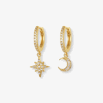 Moon and Star Earrings