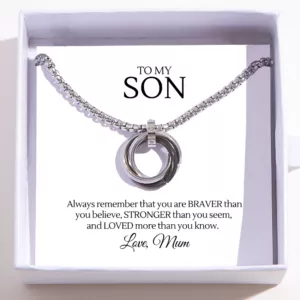 To My Son Necklace - Meaningful Gift From Mum